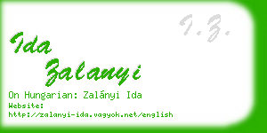 ida zalanyi business card