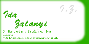 ida zalanyi business card